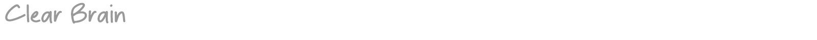 Clear Brain font preview